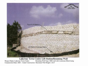Fred Tillman Contracts Retention Wall Projects